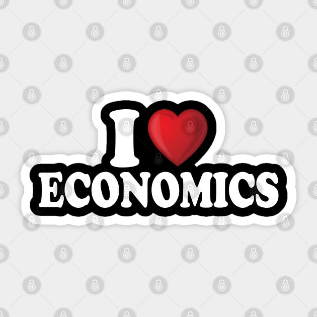 I Love Economics Sticker by DragonTees